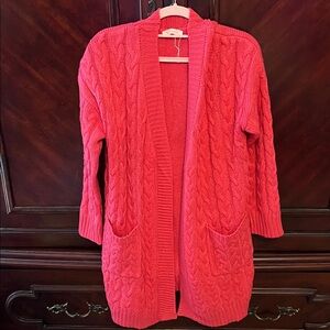 Cozy pink Cable Knit Cardigan